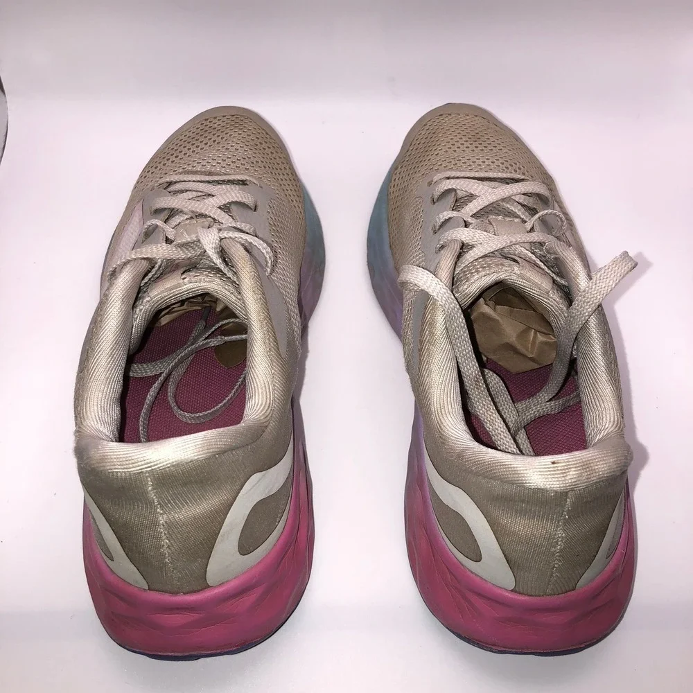 New Balance Fresh Foam Women's Running Shoes Beige Pink Purple Blue Size‎ 4